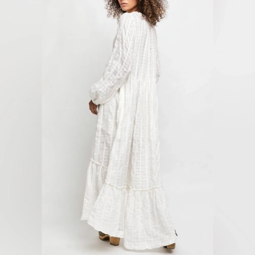 🤍🌸Free People, Edie Dress, Large in White - Picture 3 of 8